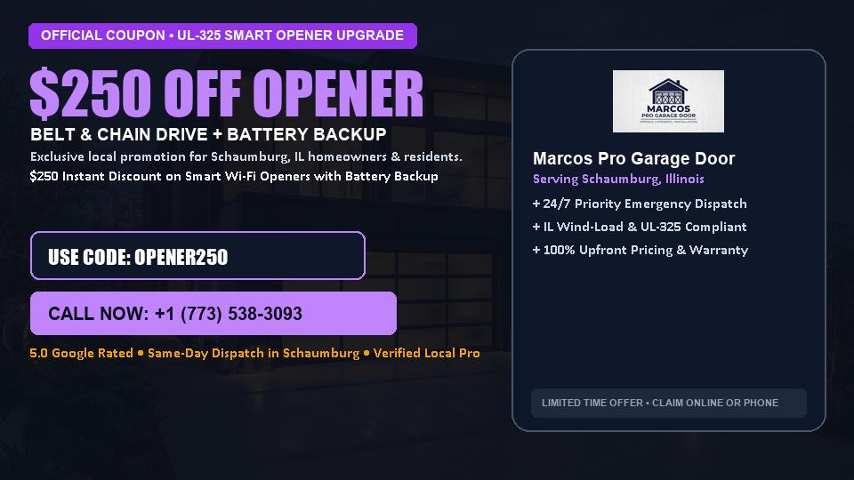 Marcos Pro Garage Door $250 OFF Premium LiftMaster Opener Installation in Schaumburg, IL
