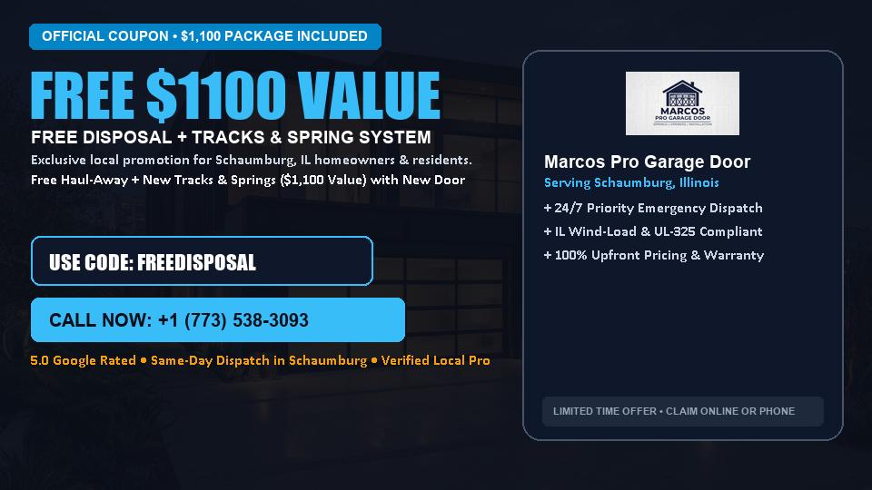 Marcos Pro Garage Door FREE Haul-Away & Heavy-Duty Tracks with New Door in Schaumburg, IL